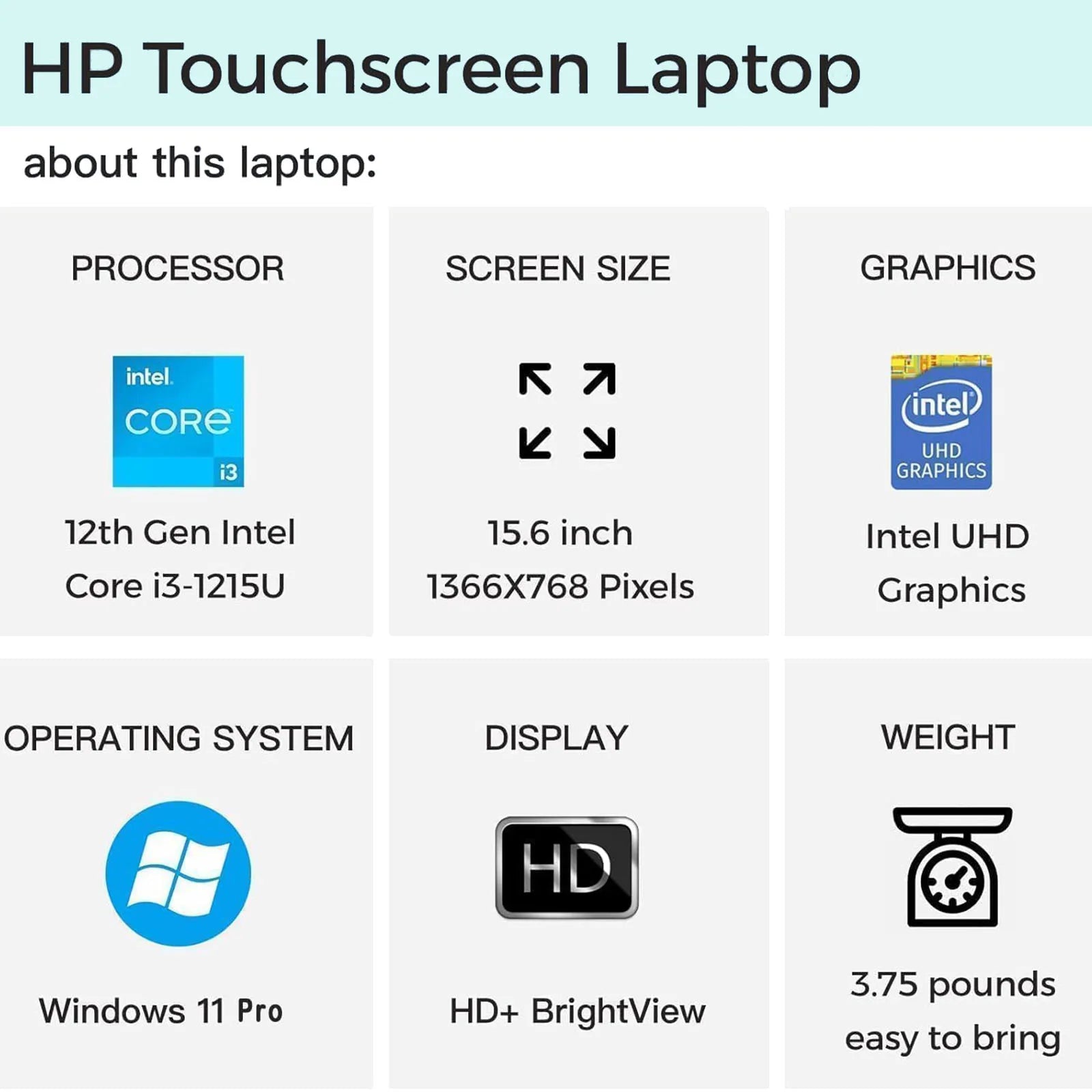 the latest HP 2024 Laptop 15.6" touchscreen, powered by the Intel Core i3-1215U for smooth and efficient . customize it with up to 64GB of RAM and a massive 2TB SSD, giving you all the speed and storage . Plus, with Intel UHD Graphics and Windows 11 Pro