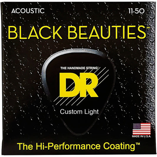 Black Beauties Light Acoustic Guitar Strings